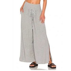 Free People Heather Gray Wide Leg Lounge Pants small